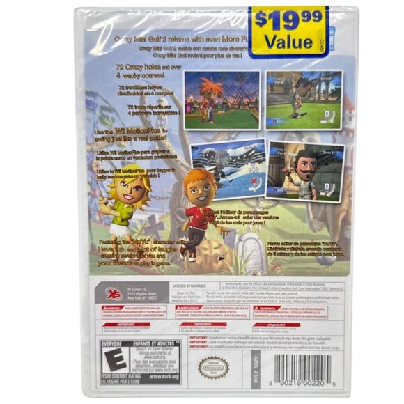 Crazy Mini Golf 2 Nintendo Wii Game New Sealed - Picture 2 of 2
